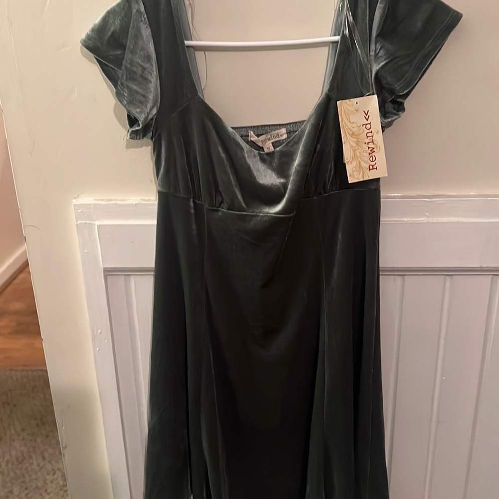 COPY - Green velvet dress size Med brand new Rewind dress with tags